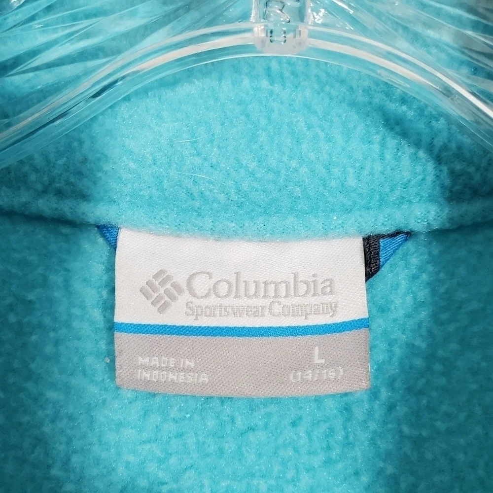 Columbia Children's Turquoise Blue Zip Fleece